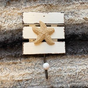 Starfish rustic towel hook